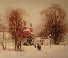 Novodevichiy Monastery - oil, canvas