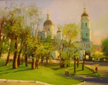 Moscow Street - oil, canvas