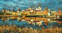 Bay Of Wellbeing. Solovetsky Monastery - oil, canvas