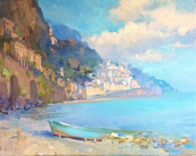 Amalfitano Coastline - oil, canvas