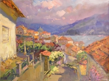 Roofs Of Herceg-Novi - oil, canvas