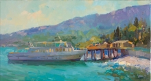 Steamboat To Yalta - oil, canvas