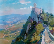 San Marino - oil, canvas