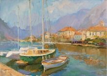 Series Of Towns Of Adriatic. Kotor - oil, canvas