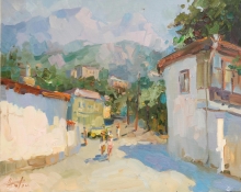 Streets Of Alupka - oil, canvas