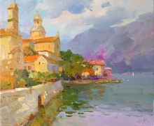 Church Of Holy Virgin. Kotor Bay - oil, canvas