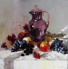 Still Life With A Jar - oil, canvas