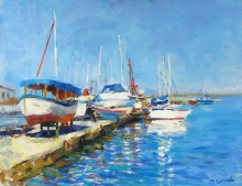 Yacht Club. Sevastopol - oil, canvas