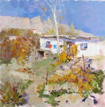 Crimean Courtyard - oil, canvas