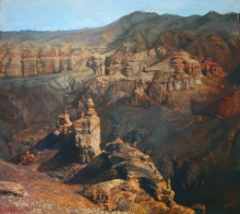 Big Charyn Canyon - oil, canvas