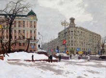 On Tverskaya - oil, canvas