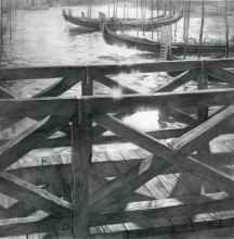 Pier At The Bolshoy Canal - pencil, paper