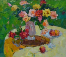 Bouquets Of Roses - oil, canvas
