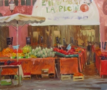 Forville Market. Cannes - oil, canvas