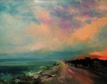 Seashore In Timryuk - oil, canvas