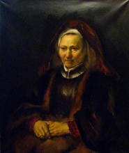 Portrait Of An Old Woman - oil, canvas