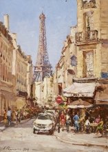 Paris, Midsummer - oil, canvas