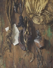 On The Old Door - oil, canvas