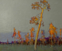 Dusk Over The Swamp - oil, canvas
