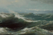 Sea - oil, cardboard