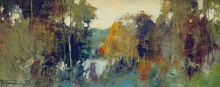 At The Lake - oil, cardboard