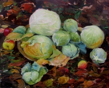 Cabbage - oil, canvas