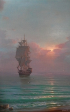 Evening At Raid 1 - oil, canvas