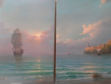 Evening At Raid - oil, canvas