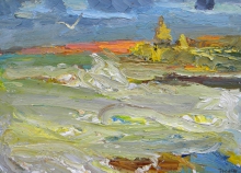 Storm In The Crimea - oil, canvas