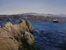 The Adriatic Sea. View Of Rijeka - oil, canvas