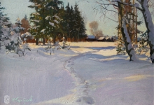 Winter Day - oil, canvas