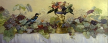 Bird And Grapes - oil, canvas