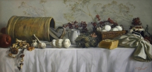 Still Life With Hedgehog - oil, canvas