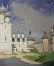 Uspensky Cathedral Of Rostov Kremlin - oil, canvas