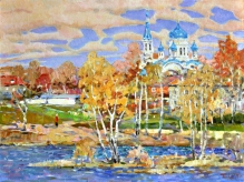 Pokrov Cathedral - oil, canvas
