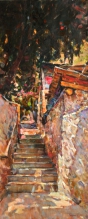 Staircase In Yalta - oil, canvas