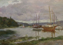 Evening In Portorose - oil, canvas