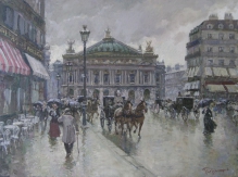 Rain In Paris - oil, canvas