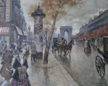 Autumn In Paris - oil, canvas