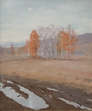 Autumn In Zakamensk - oil, canvas