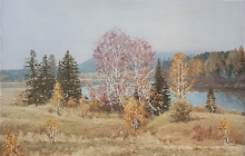 Taiga Autumn - oil, canvas