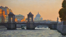 White Nights In Saint-Petersburg - oil, canvas