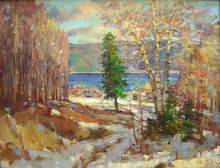 First Snow - oil, canvas