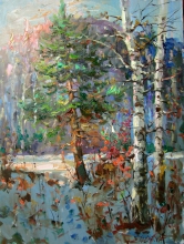 Trees And Sticks - oil, canvas