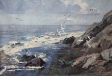 Kamchatka Shore - oil, canvas