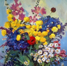 Wild Flowers - oil, canvas