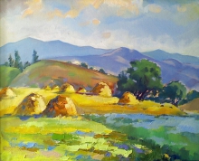 Hay Stacks - oil, canvas