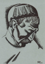 Drawing Of The Head - pen, paper