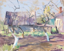 Behovo. Sunny Day In April - oil, cardboard