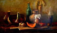 Still Life With Corn - oil, canvas